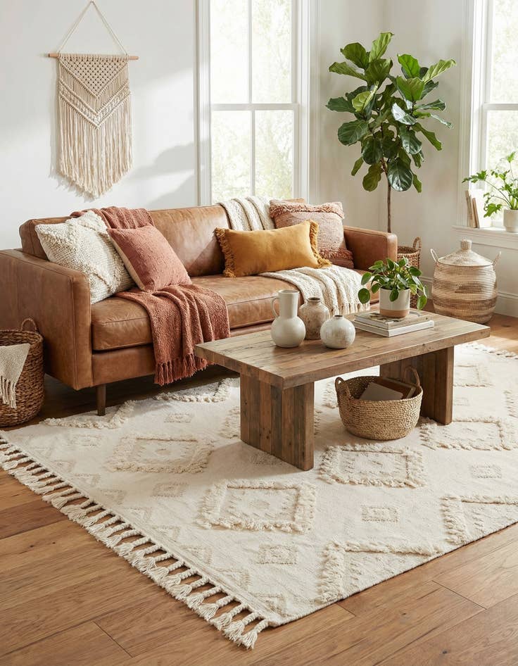 Detail image of 7' 1 x 10'  Hand Woven Arizona Wool Rug