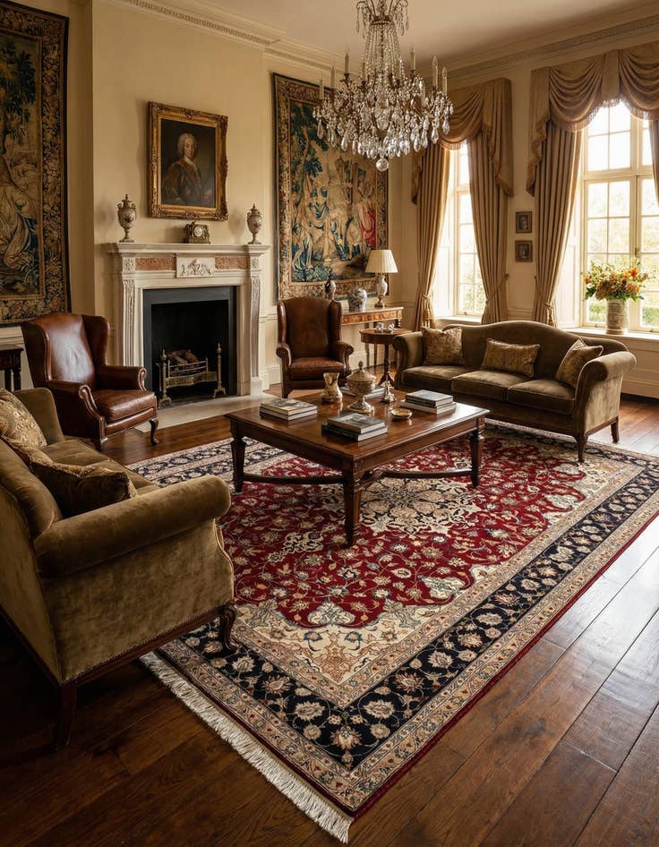 Detail image of 6' 8 x 9' 11 Tabriz Rug