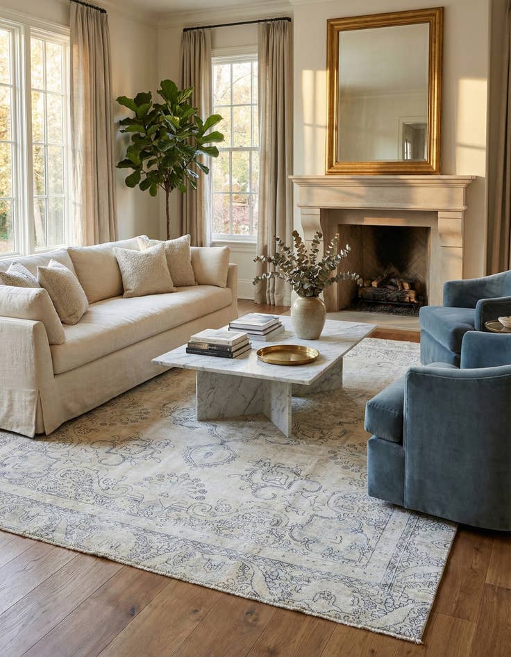 Detail image of 8' 7 x 11' 8  Hand Knotted Ultra Vintage Persian Wool Rug