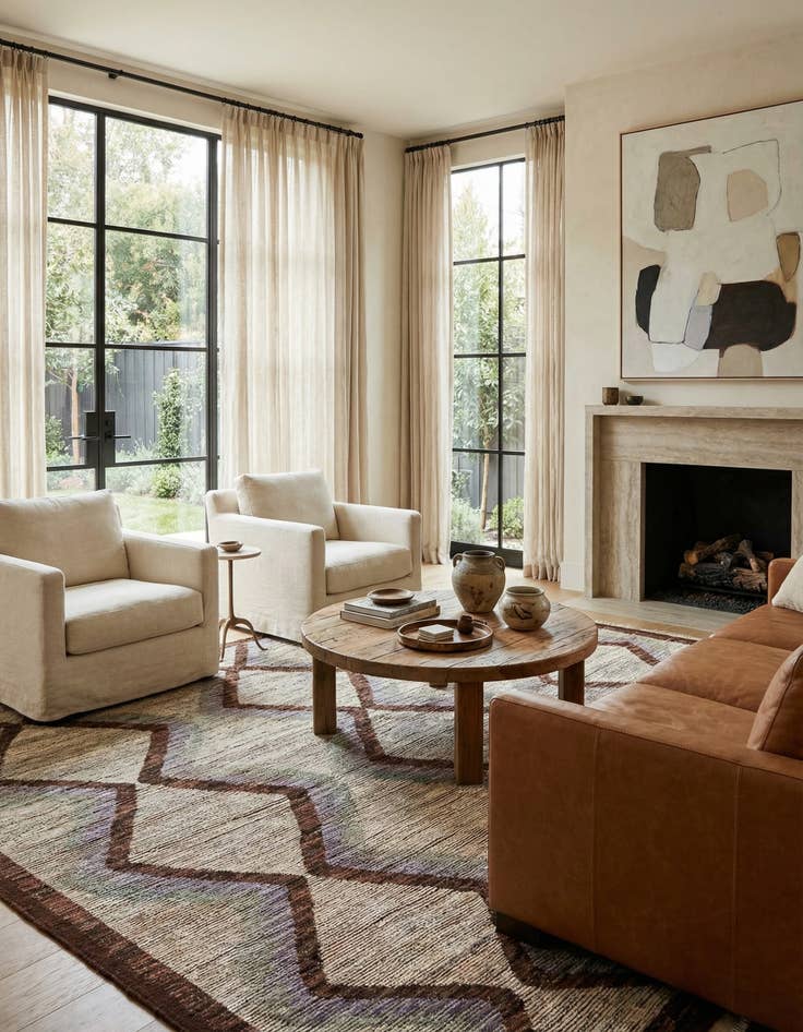 Detail image of 9' 5 x 12' 4  Hand Knotted Moroccan Wool Rug