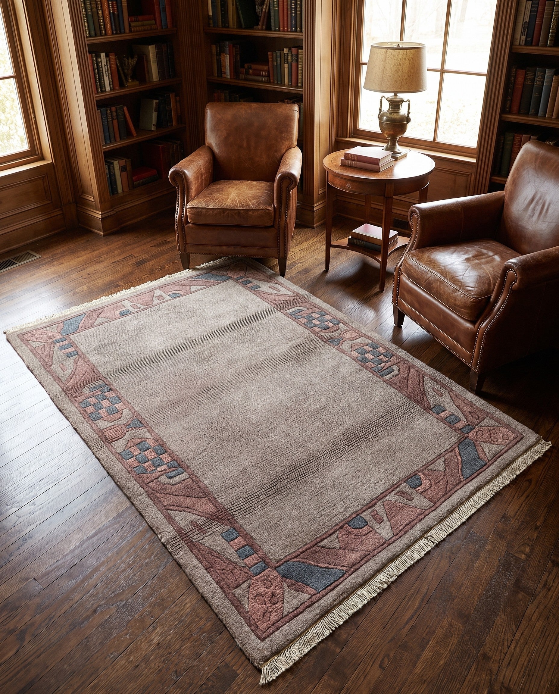 4' x 5' 10 Hand Knotted Tibet Wool Rug