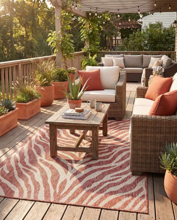 5' 3 x 8' Easy-Clean Safari Indoor / Outdoor Rug