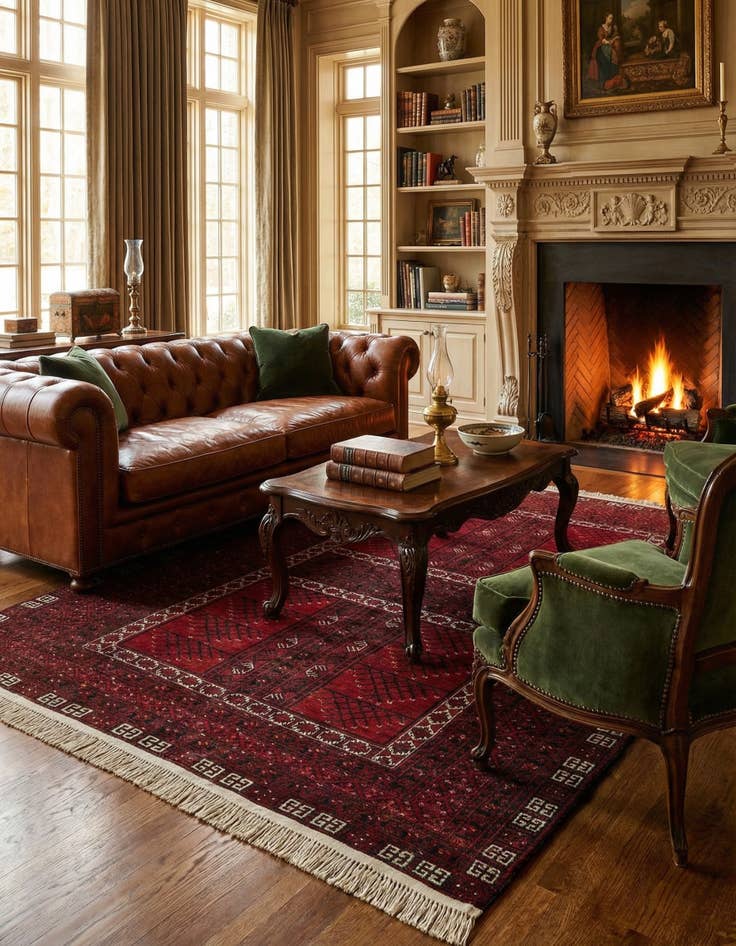 Detail image of  6' 2 x 8'  Hand Knotted Khal Mohammadi Oriental Wool Rug