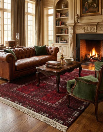 6' 2 x 8' Hand Knotted Khal Mohammadi Oriental Wool Rug