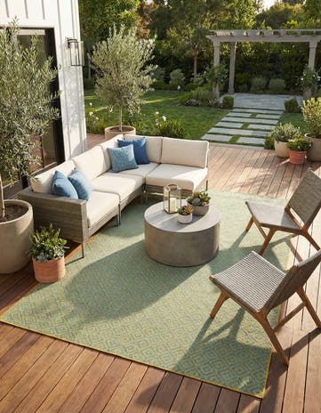 9' x 12' Easy-Clean Jill Zarin Costa Rica Indoor / Outdoor Rug