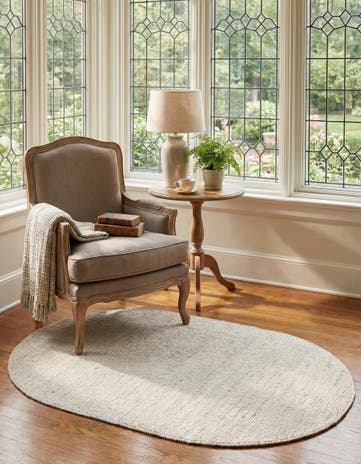 3' 1 x 5' 1 Hand Woven Jill Zarin English Manor Wool Oval Rug