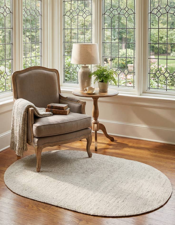 Detail image of 3' 1 x 5' 1  Hand Woven Jill Zarin English Manor Wool Oval Rug