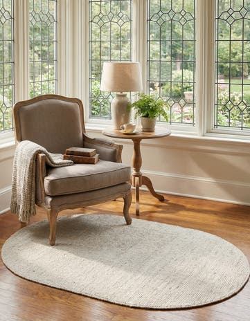 3' 1 x 5' 1 Hand Woven Jill Zarin English Manor Wool Oval Rug