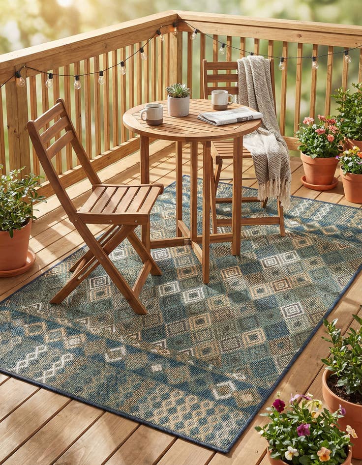 Detail image of 4' x 6'  Washable Baja Indoor / Outdoor Rug