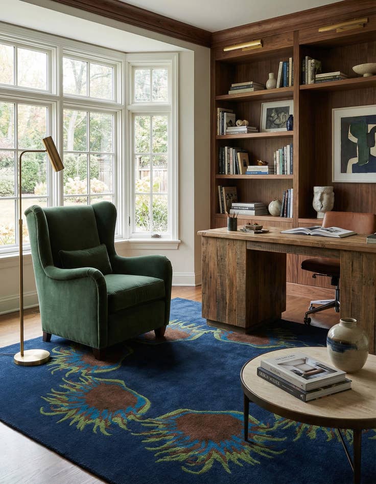 Detail image of 7' 6 x 7' 7 Luna Wool Square Rug