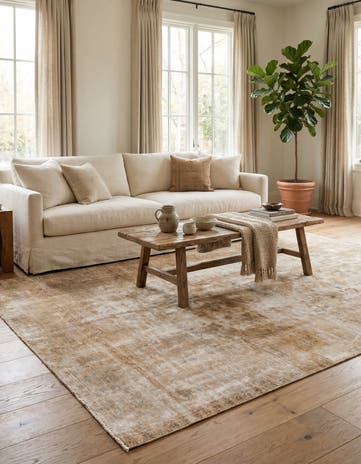 6' 2 x 9' 7 Hand Knotted Ultra Vintage Persian Wool Rug