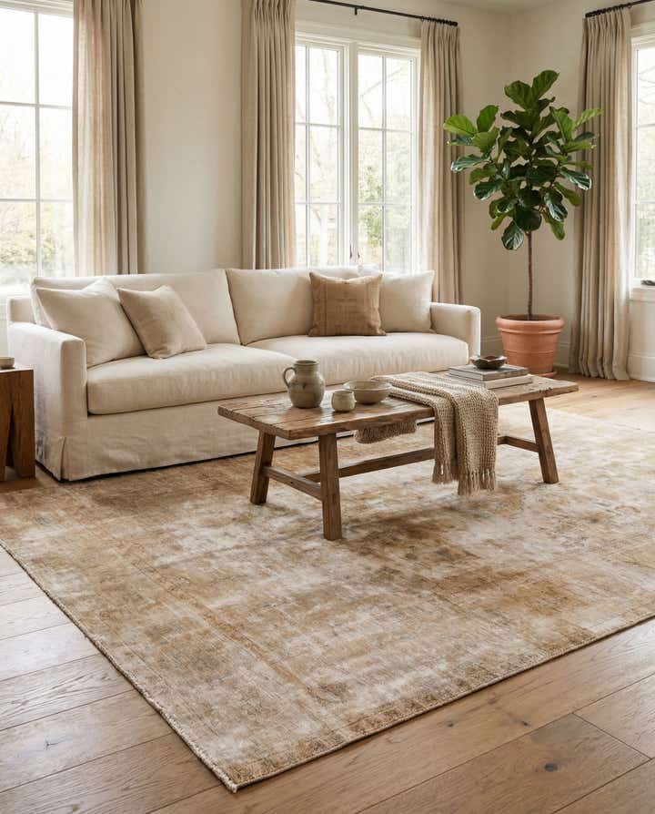 6' 2 x 9' 7 Hand Knotted Ultra Vintage Persian Wool Rug