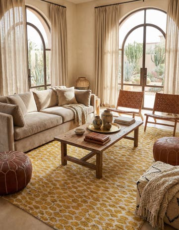 6' 1 x 9' 2 Hand Knotted Moroccan Wool Rug