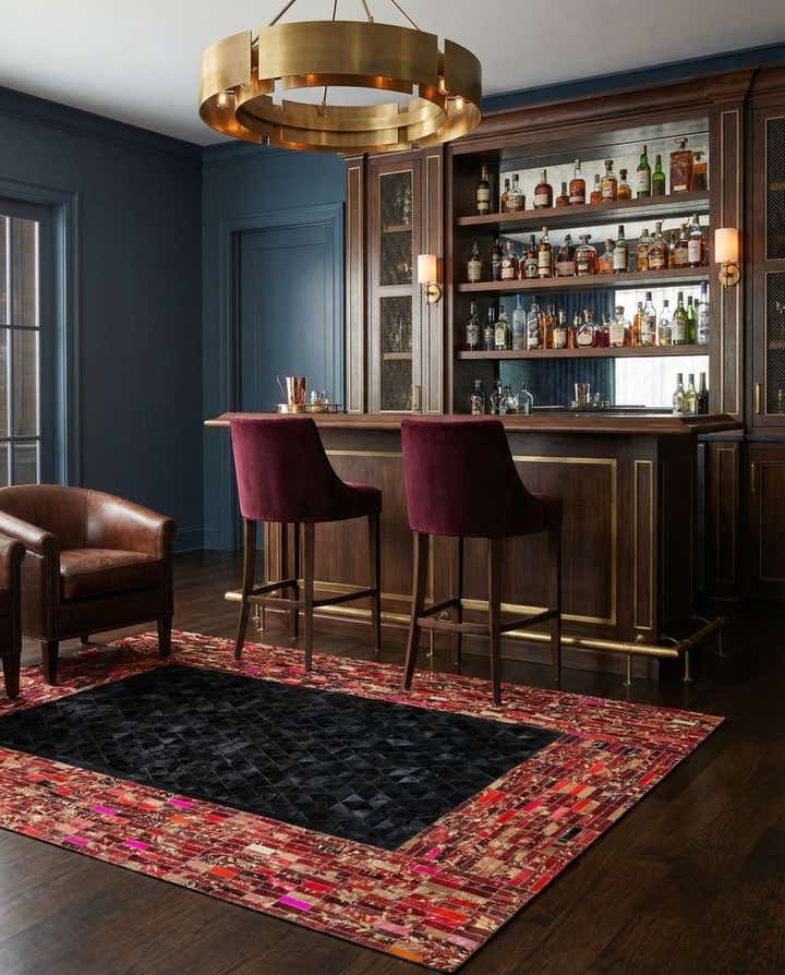 5' x 7' 10 Cowhide Leather Rug