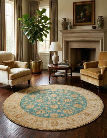 4' 9 x 4' 9 Kaizar Wool Round Rug