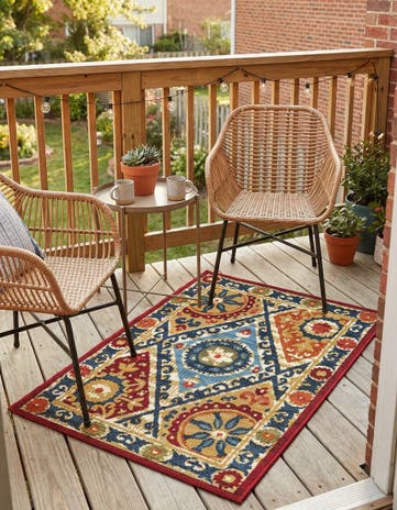 2' x 3' Easy-Clean Modern Indoor / Outdoor Rug
