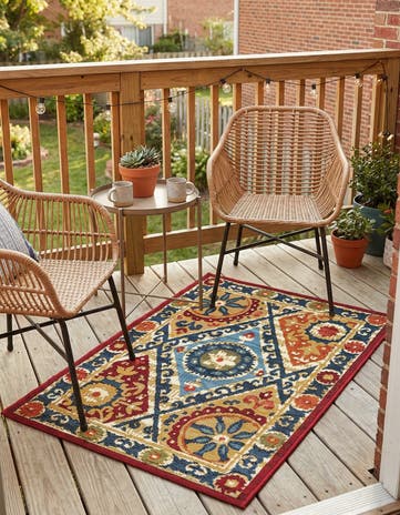2' x 3' Easy-Clean Modern Indoor / Outdoor Rug