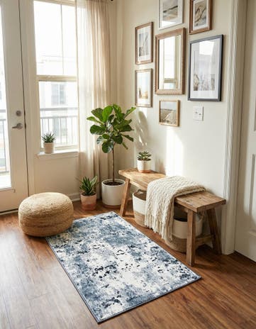 Vintage Blue Aurora Rug