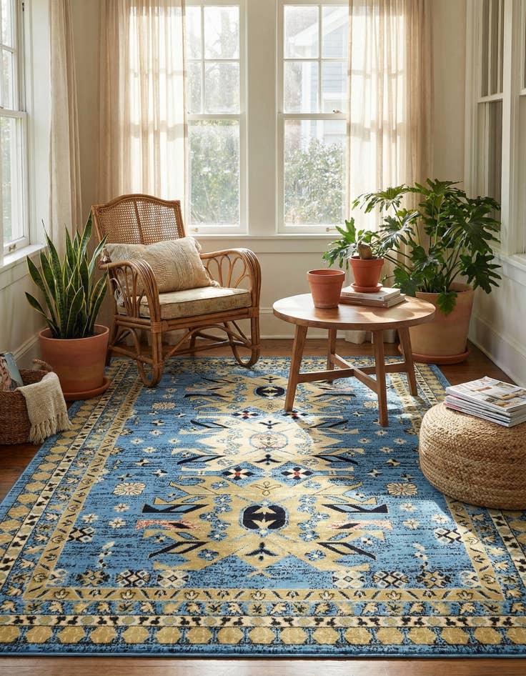 Detail image of  6' x 9' Heris Rug