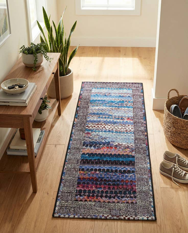 Detail image of 2' x 5' Easy-Clean Modern Indoor / Outdoor Runner Rug