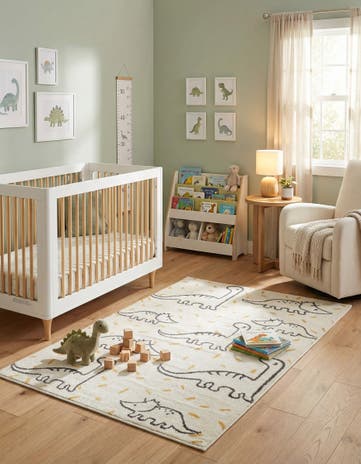4' 1 x 6' 1 Dinosaur Whimsy Kids Rug
