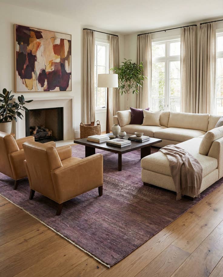 Detail image of 8' 2 x 10' 3 Hand Knotted Darya Wool Rug