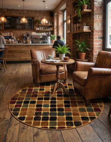 4' x 4' Cafe Round Rug