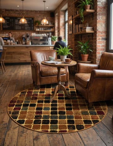 4' x 4' Cafe Round Rug