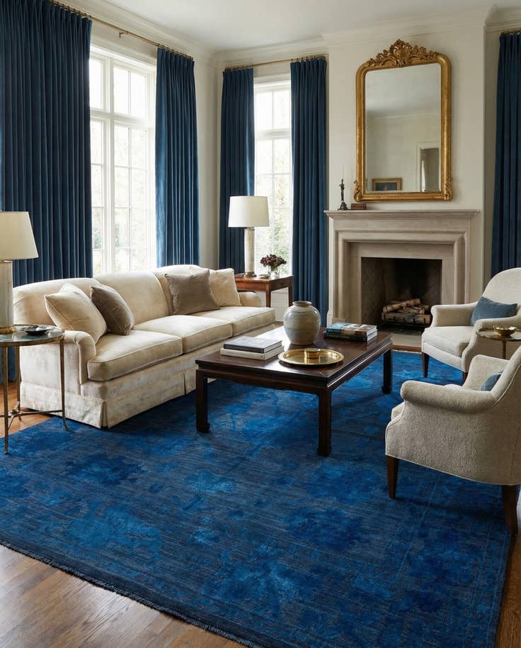 Detail image of 10' 2 x 14' 1 Hand Knotted Oushak Wool Rug