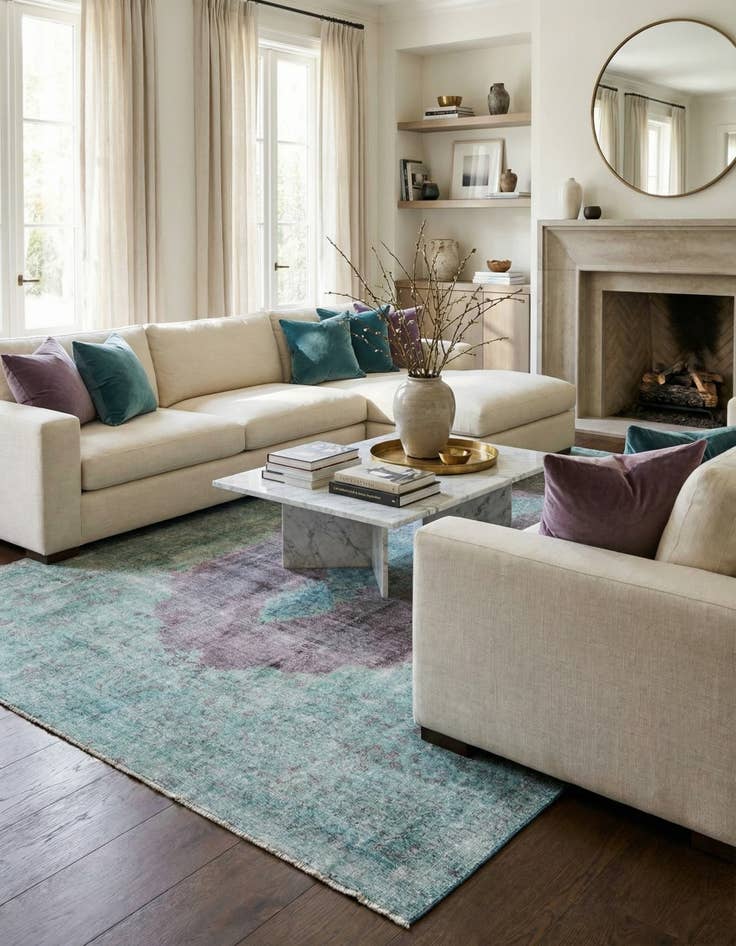 Detail image of 9' 4 x 13' 3  Hand Knotted Ultra Vintage Persian Wool Rug