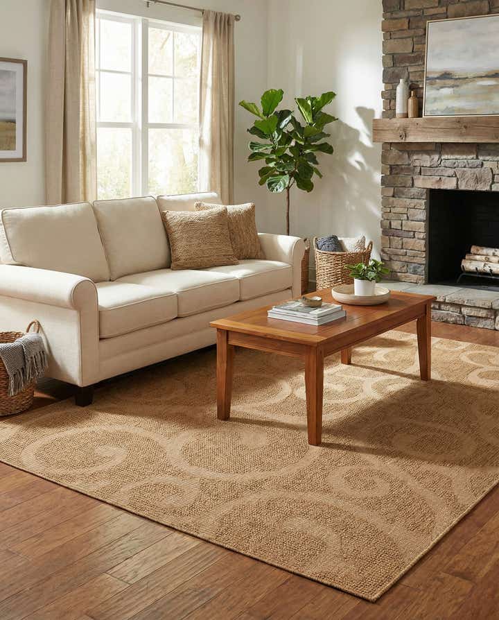 7' x 10' Easy-Clean Botanical Indoor / Outdoor Rug