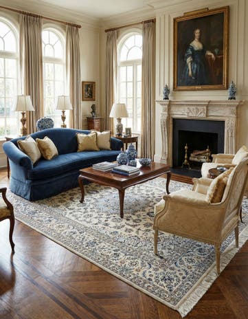 6' 10 x 10' 3 Hand Knotted Nain Rug