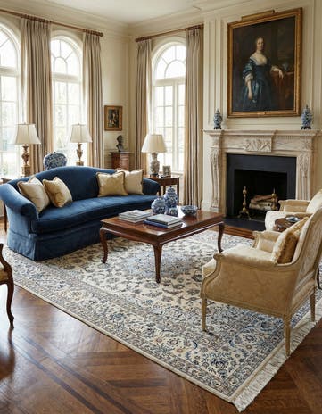6' 10 x 10' 3 Hand Knotted Nain Rug