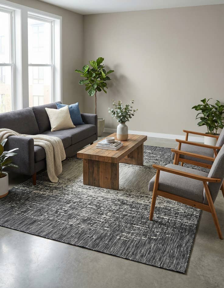 Detail image of 6' x 9'  Washable Modern Indoor / Outdoor Rug