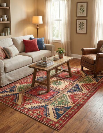 5' 8 x 7' 10 Hand Knotted Kazak Rug