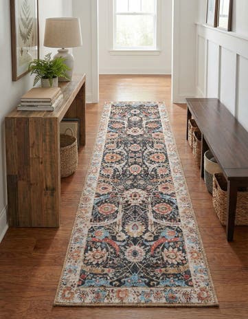 2' x 8' Washable Timeless Runner Rug
