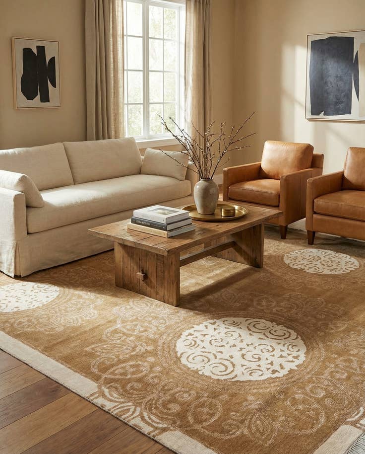 Detail image of 5' 7 x 8' Hand Knotted Darya Wool Rug