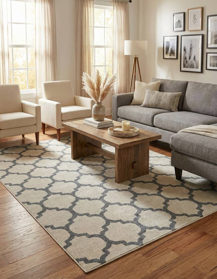 Detail image of 6' x 9' Trellis Rug