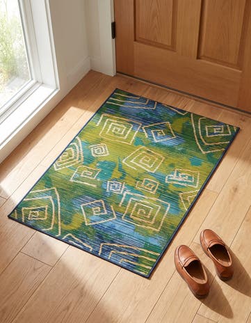 2' 2 x 3' Easy-Clean Modern Indoor / Outdoor Rug