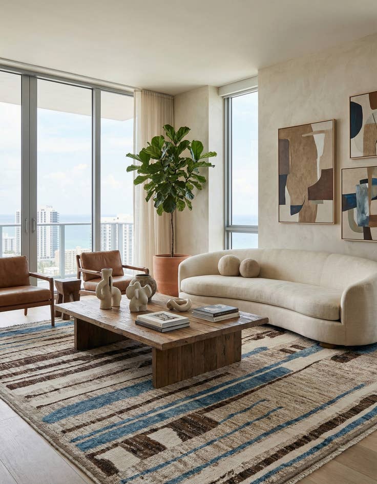 Detail image of 9' 11 x 14' 1  Hand Knotted Beni Marok Rug