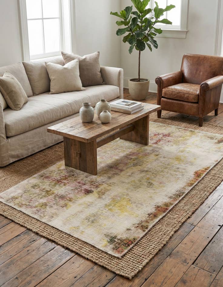 Detail image of 2' 10 x 5'  Hand Knotted Ultra Vintage Persian Wool Rug