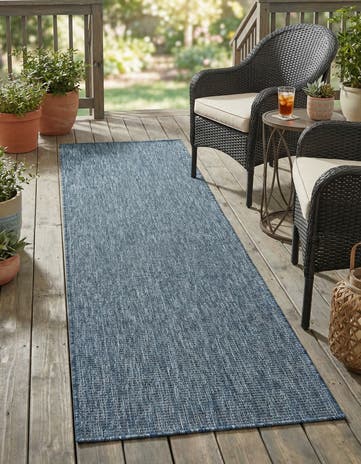 2' x 8' Easy-Clean Solid Indoor / Outdoor Runner Rug