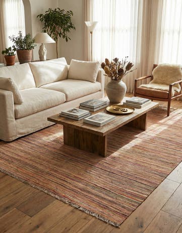 5' 9 x 8' 1 Hand Woven Kilim Modern Wool Rug