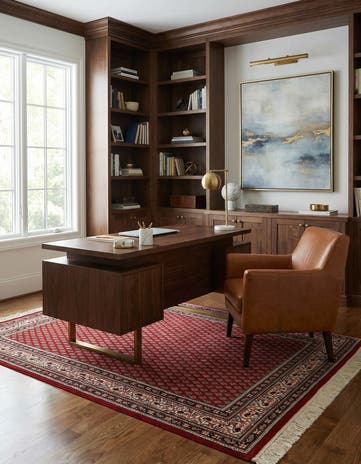 4' x 5' 10 Hand Knotted Mir Wool Rug