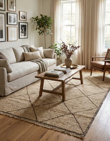 6' x 8' 10 Hand Knotted Moroccan Wool Rug