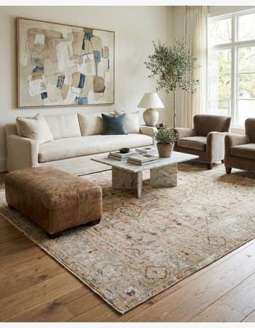 6' 4 x 9' Hand Knotted Ultra Vintage Persian Wool Rug