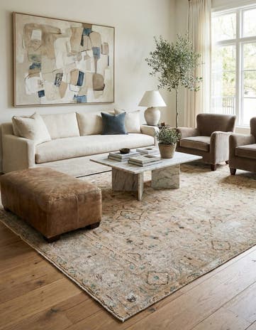 6' 4 x 9' Hand Knotted Ultra Vintage Persian Wool Rug