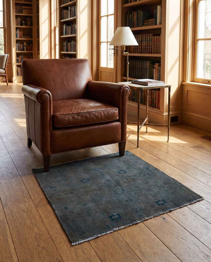 3' 4 x 3' 6 Hand Knotted Ultra Vintage Persian Wool Square Rug