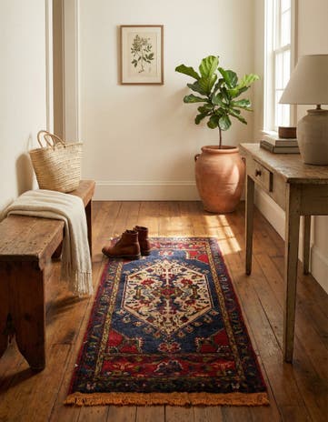 1' 9 x 3' 8 Hand Knotted Anatolian Wool Runner Rug