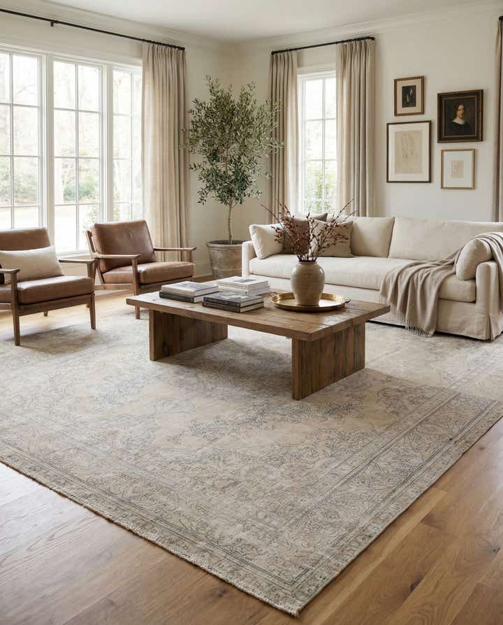 9' 8 x 12' 6 Hand Knotted Ultra Vintage Persian Wool Rug